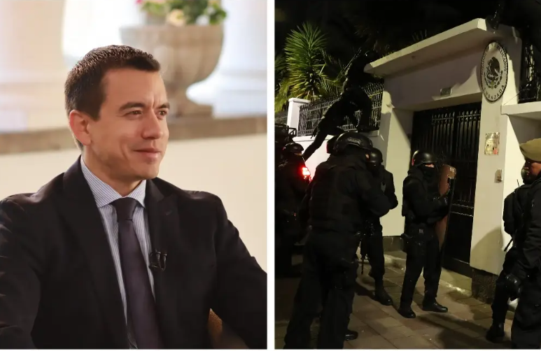 Abogados presentan denuncia contra presidente de Ecuador por irrupción en Embajada de México