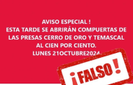 Falso que se vayan a abrir compuertas de las presas Temascal y Cerro de Oro, afirma Conagua
