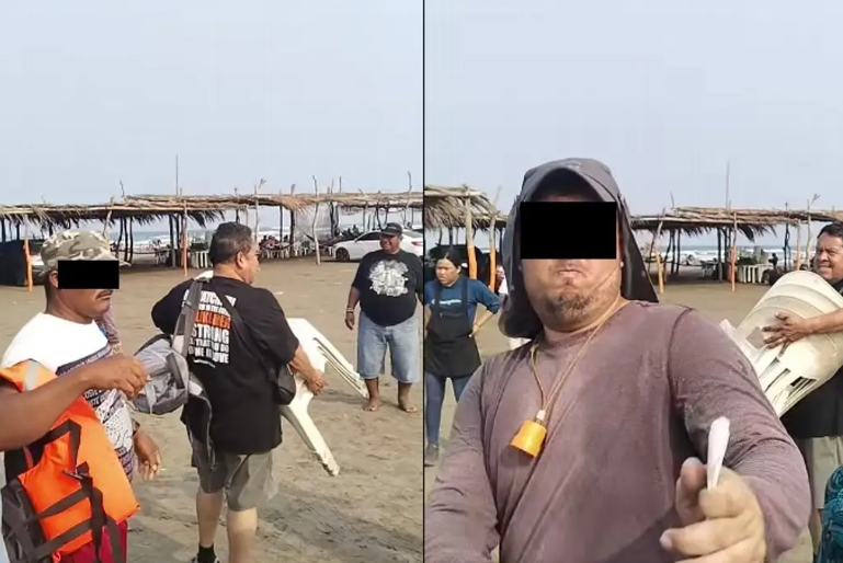 Palaperos golpean a visitantes por no consumir en playa de Veracruz (+VIDEO)