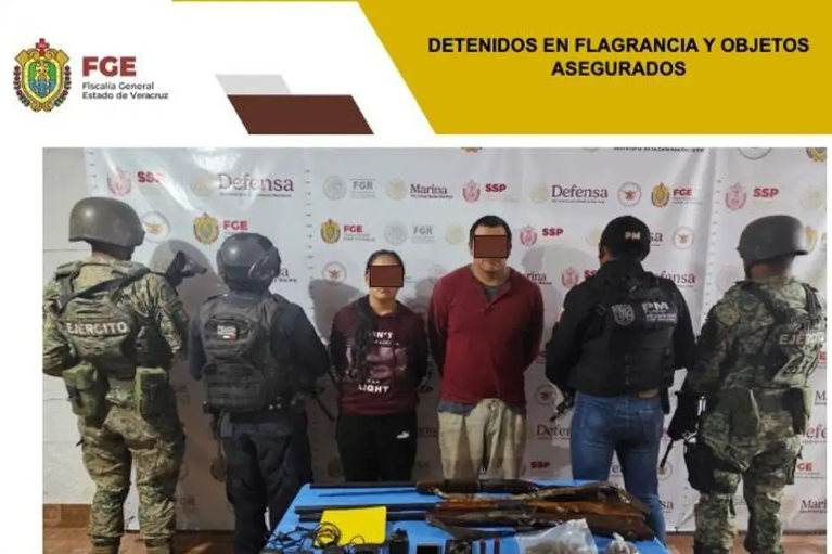 Dos personas detenidas tras operativo de cateo en Ixhuacán de los Reyes en Veracruz