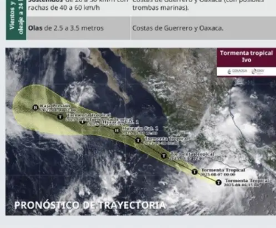 Se forma tormenta tropical ‘Ivo’ y se acerca a Acapulco, Guerrero