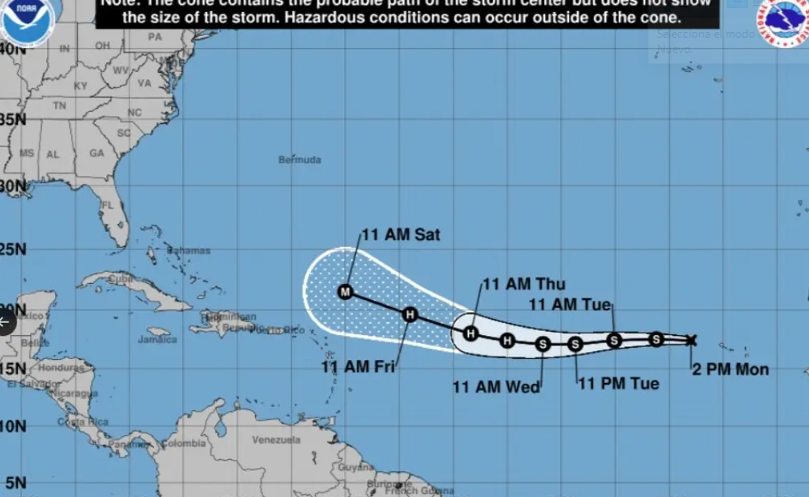 Se forma la tormenta tropical Erin en el Atlántico: NOAA