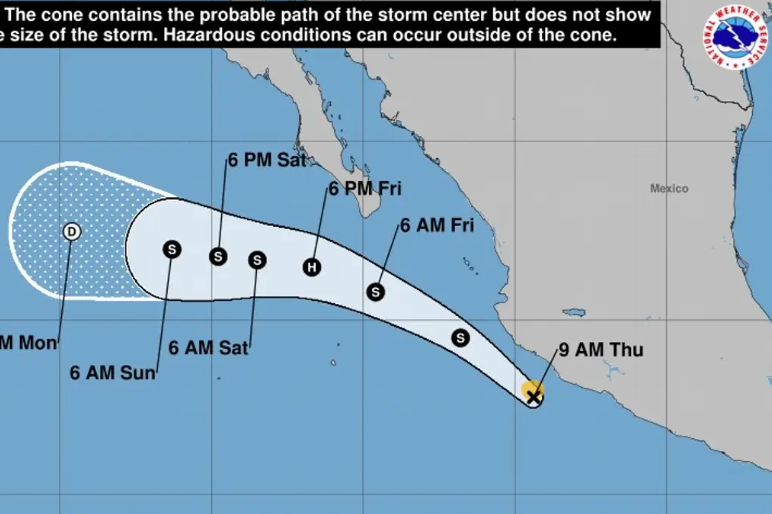 Tormenta tropical Ivo podría convertirse en huracán categoría 1: NOAA