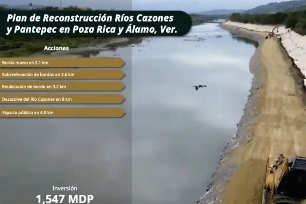 Conagua invertirá 1,547 mdp en infraestructura contra inundaciones en Poza Rica y Álamo