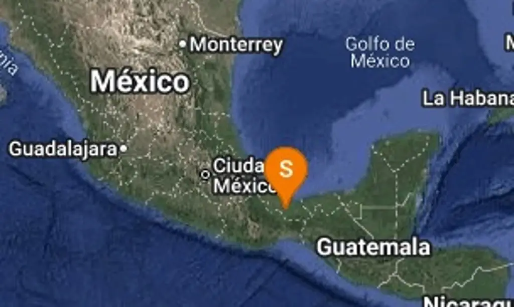Tiembla al sur de Veracruz