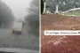 Reportan fuerte granizada con lluvia en Las Vigas este martes