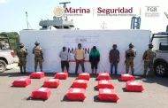 Marina asegura más de un tonelada de cocaína; hay personas detenidas