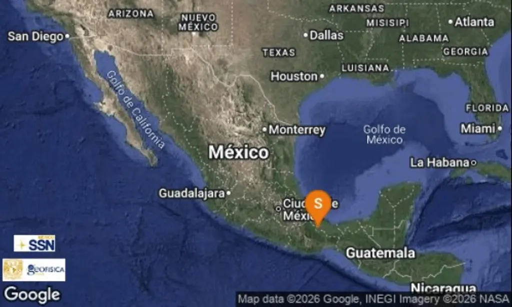 Reportan sismos seguidos al sur de Veracruz