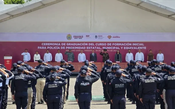 Se suman 107 policías estatales nuevos a Veracruz